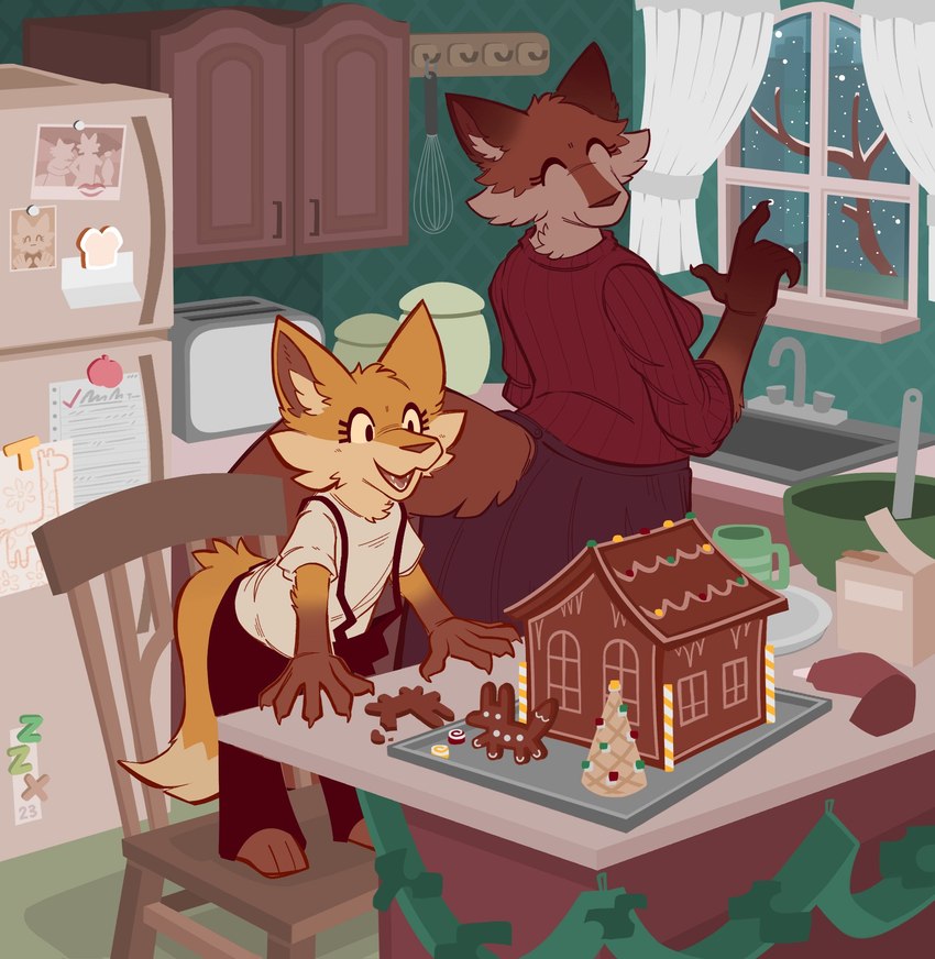 toby fox and trisha fox (christmas) created by zzx