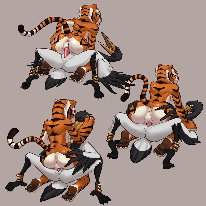 master crane and master tigress (kung fu panda and etc) created by hexecat