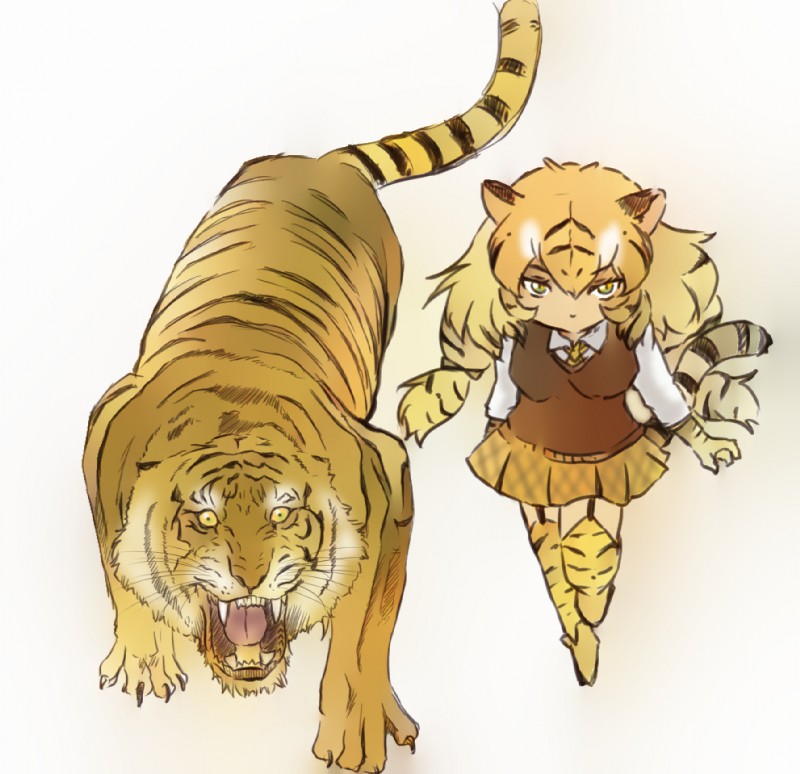 siberian tiger (kemono friends) created by iceeye ena