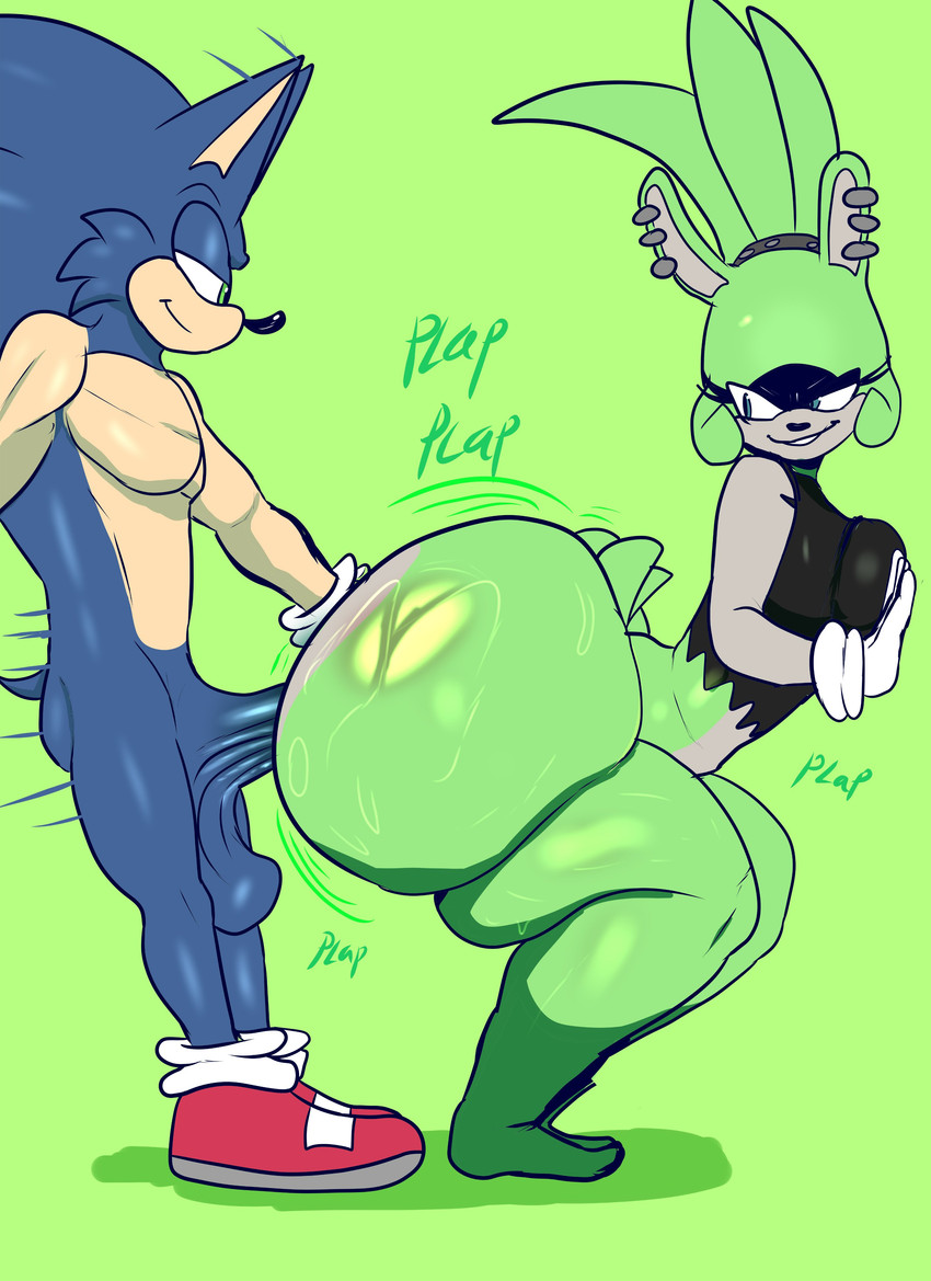 sonic the hedgehog and surge the tenrec (sonic the hedgehog (comics) and etc) created by susknuckles