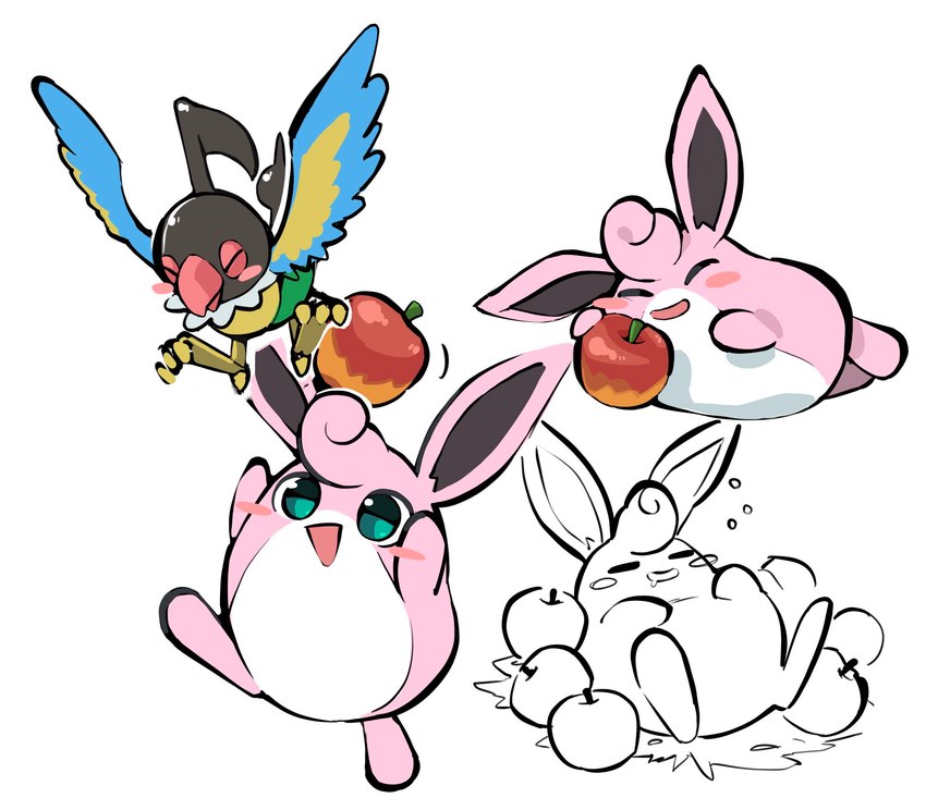 chatot and guildmaster wigglytuff (pokemon mystery dungeon and etc) created by aaarkgkaaa