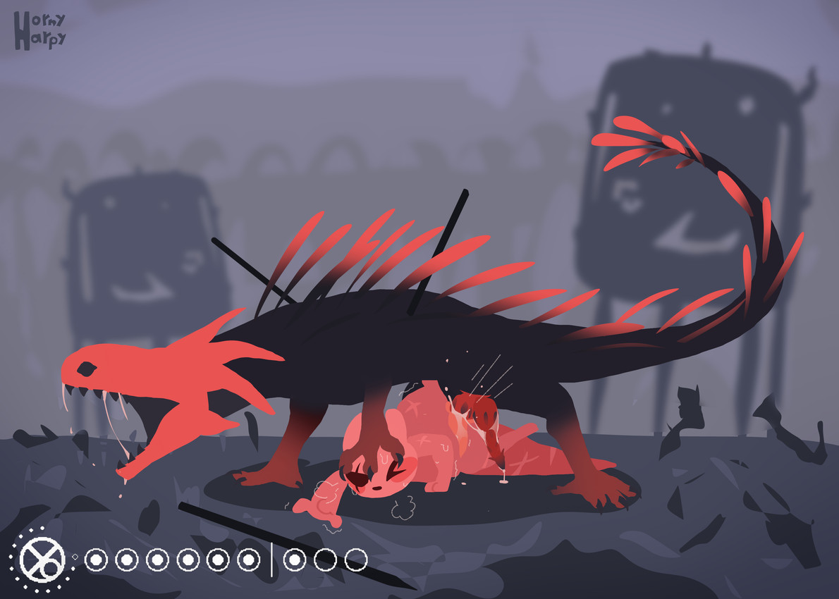 hunter (rain world and etc) created by hornyharpy