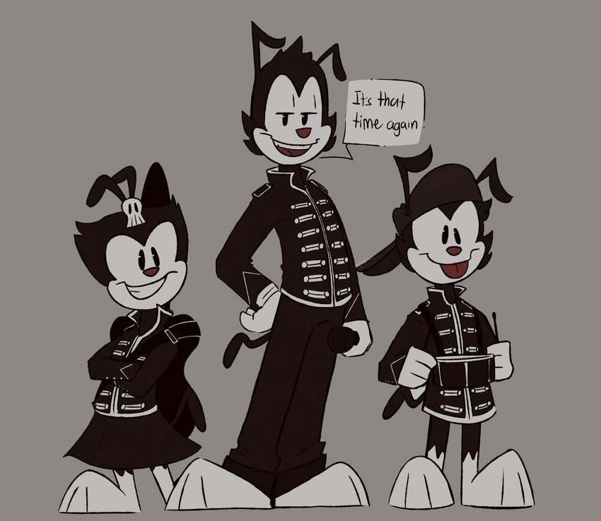 dot warner, wakko warner, and yakko warner (my chemical romance and etc) created by psshtstudios