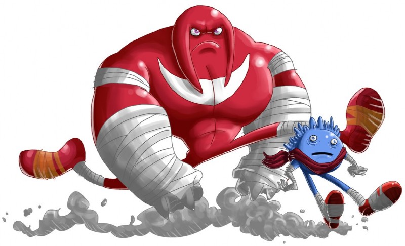 knuckles the echidna and sonic the hedgehog (sonic the hedgehog (series) and etc) created by th06