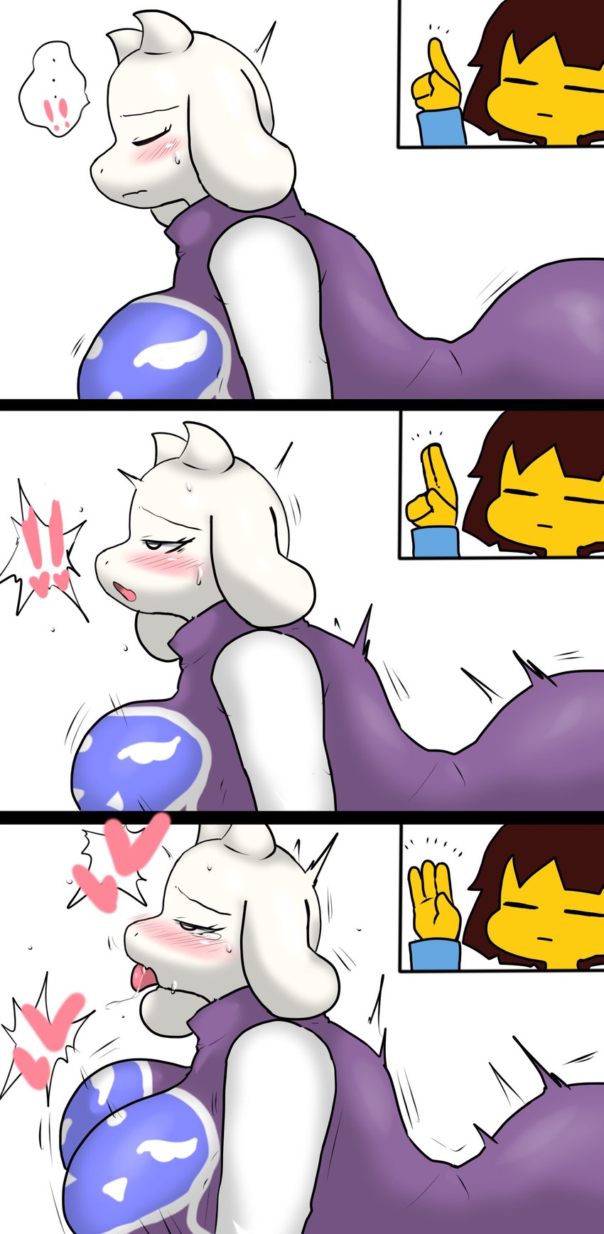 frisk and toriel (undertale (series) and etc) created by enigi09