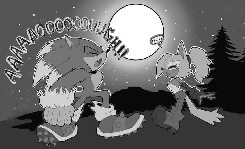 sonic the werehog and whisper the wolf (sonic the hedgehog (comics) and etc) created by fuckwolfamy