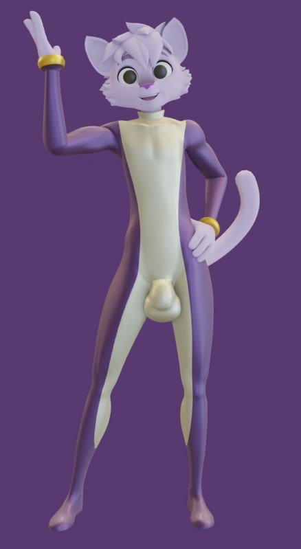 unnamed purple cat created by ducky (artist)