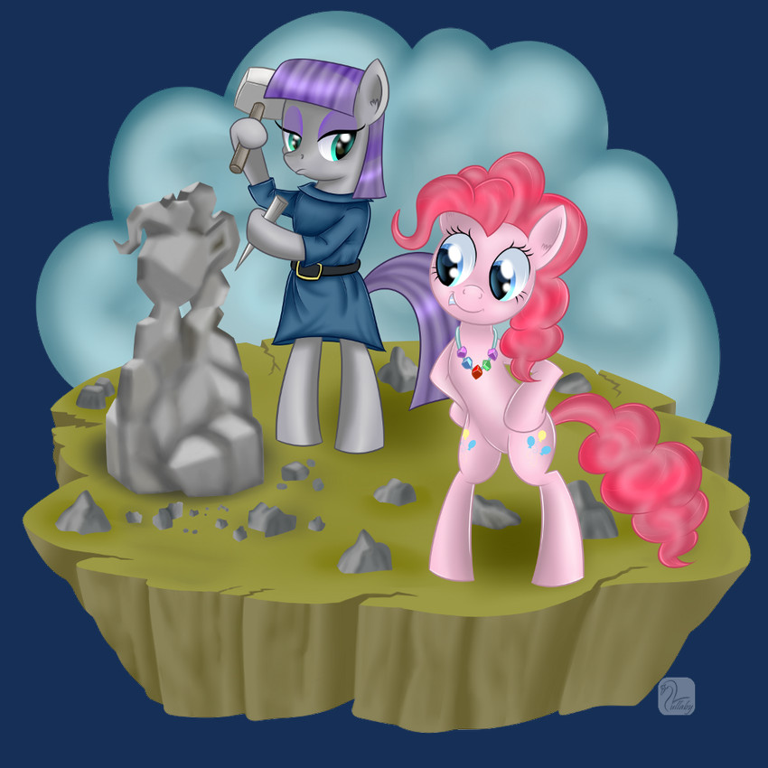 maud pie and pinkie pie (friendship is magic and etc) created by swanlullaby
