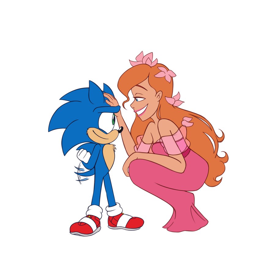 giselle and sonic the hedgehog (sonic the hedgehog (series) and etc) created by 8-bit-britt