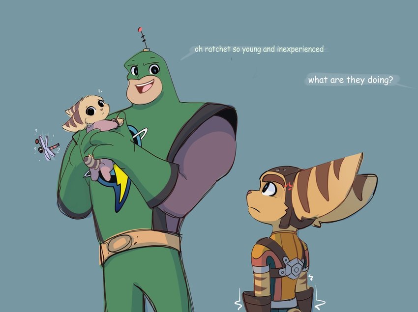 captain qwark, daisy, and ratchet (sony interactive entertainment and etc) created by time fluffy500