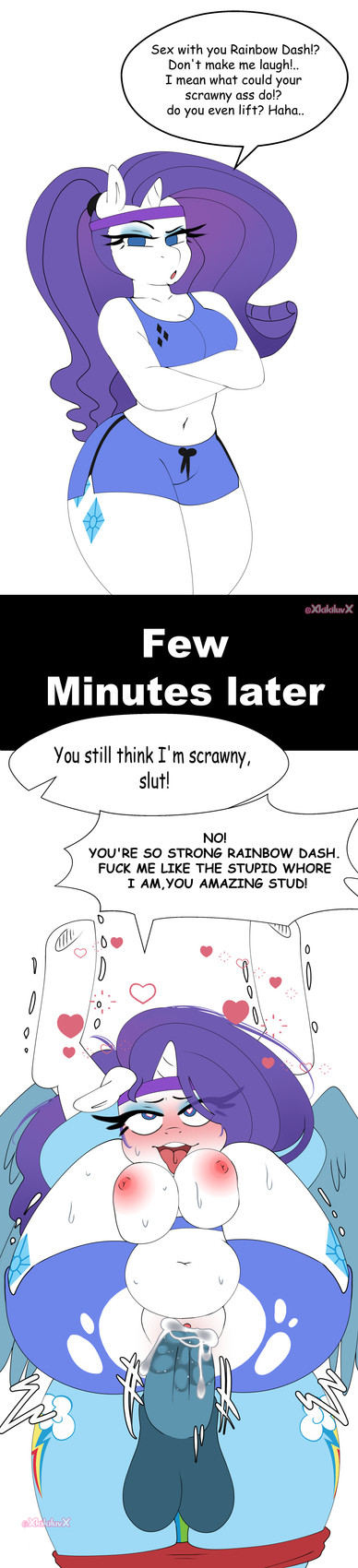 rainbow dash and rarity (friendship is magic and etc) created by kikiluv