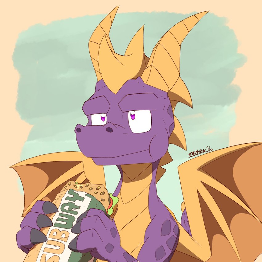 spyro (krystal can't enjoy her sandwich and etc) created by taphen