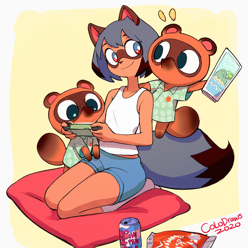 michiru kagemori, timmy nook, and tommy nook (brand new animal and etc) created by colo