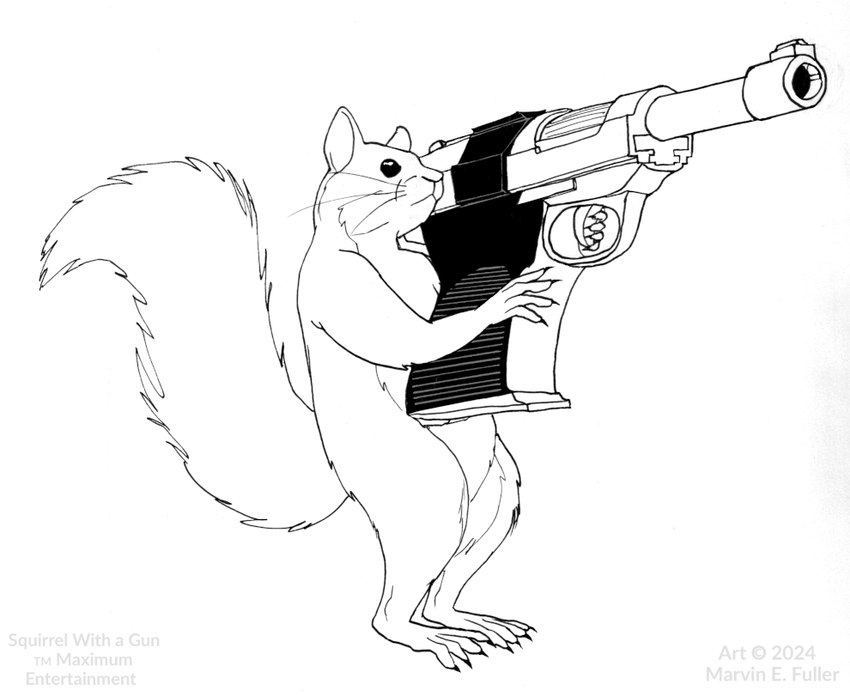 squirrel with a gun created by cybercorn entropic