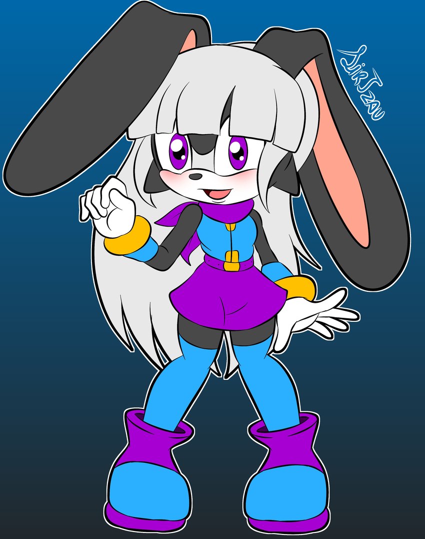 fan character and lau the rabbit (sonic the hedgehog (series) and etc) created by sirjzau