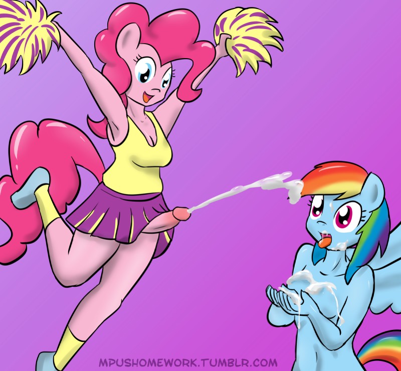 pinkie pie and rainbow dash (friendship is magic and etc) created by empyu