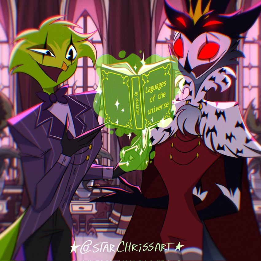 duo and stolas (helluva boss and etc) created by starchrissart