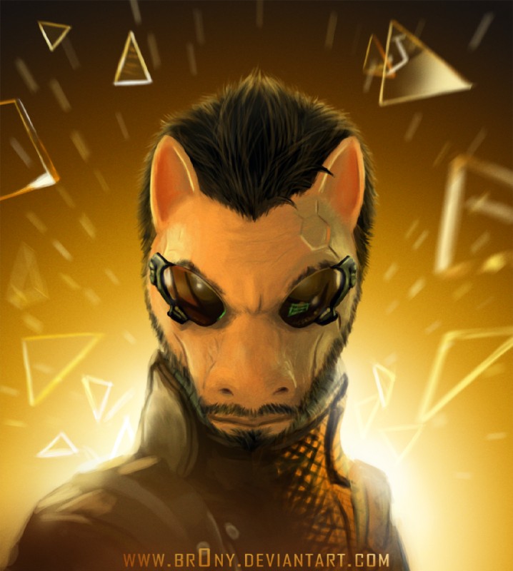 adam jensen (deus ex: human revolution and etc) created by br0ny