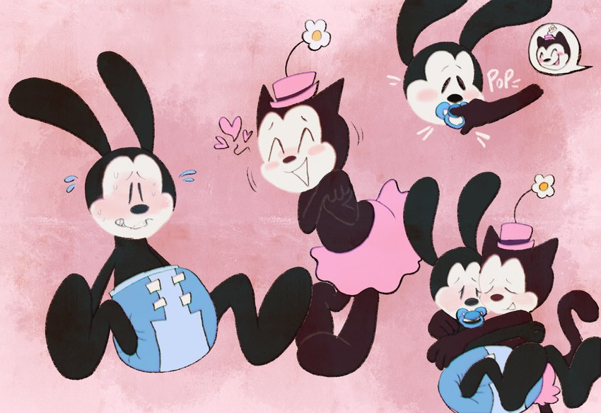 ortensia and oswald the lucky rabbit (disney) created by kippinz