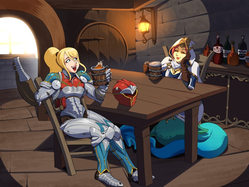nami and samus aran (league of legends and etc) created by nina kittie