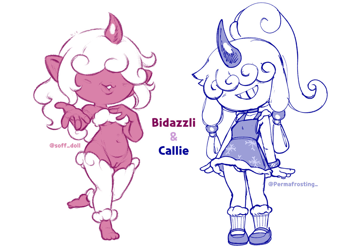 bidazzli and callie (pocketpair and etc) created by hexanne and soff dollr