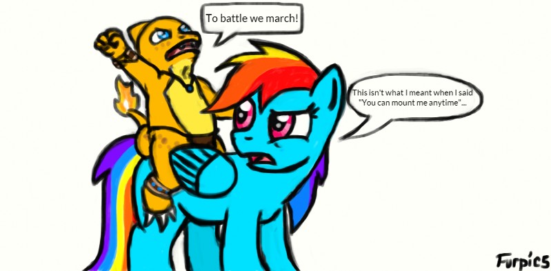 char and rainbow dash (friendship is magic and etc) created by furpics