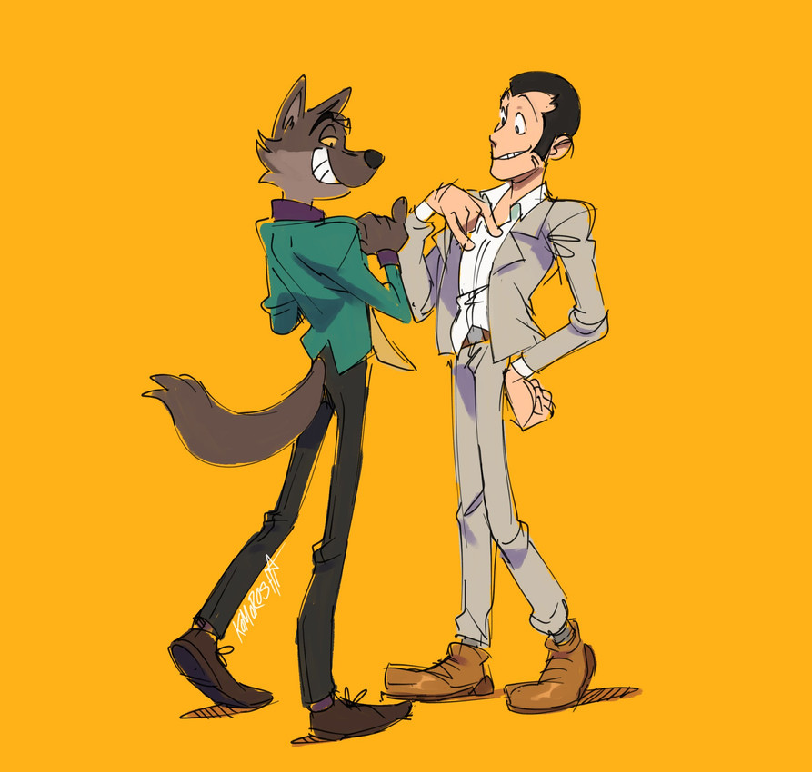 arsene lupin iii and mr. wolf (the bad guys and etc) created by komoroshi