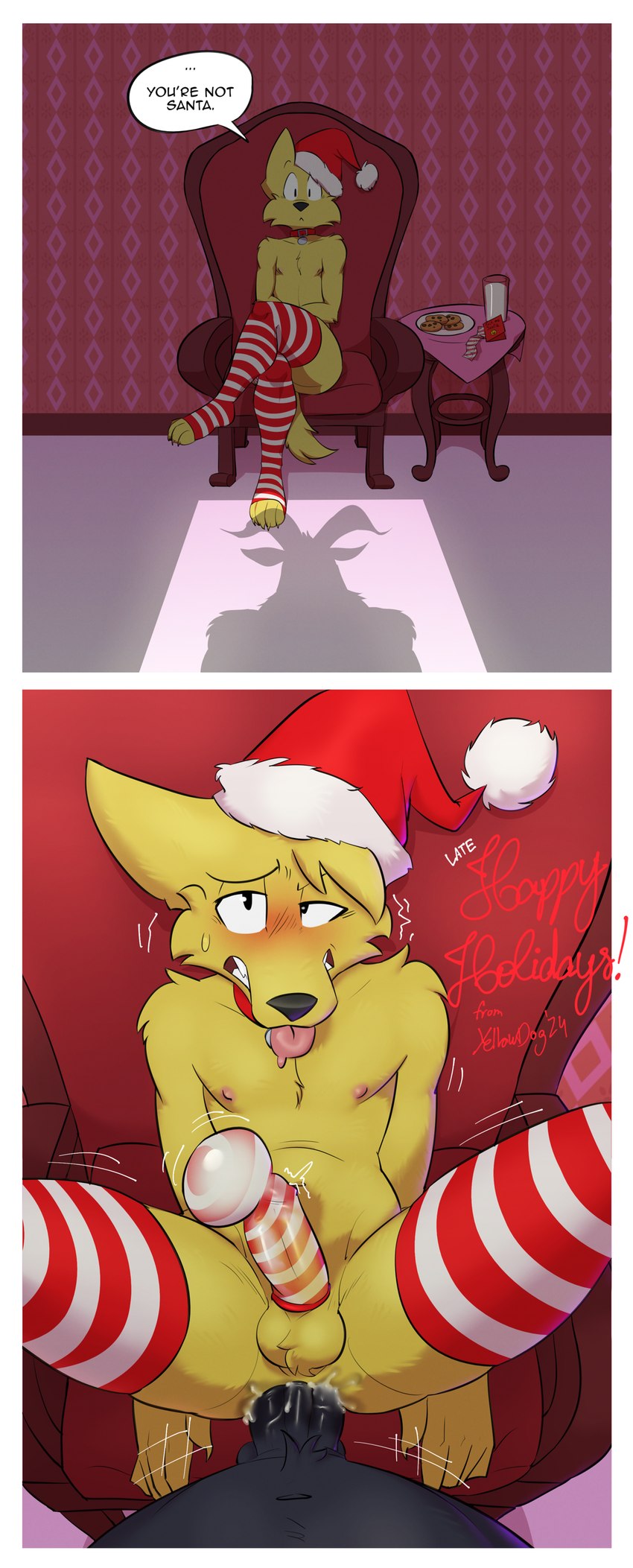 krampus and roger (christmas) created by artbyyellowdog