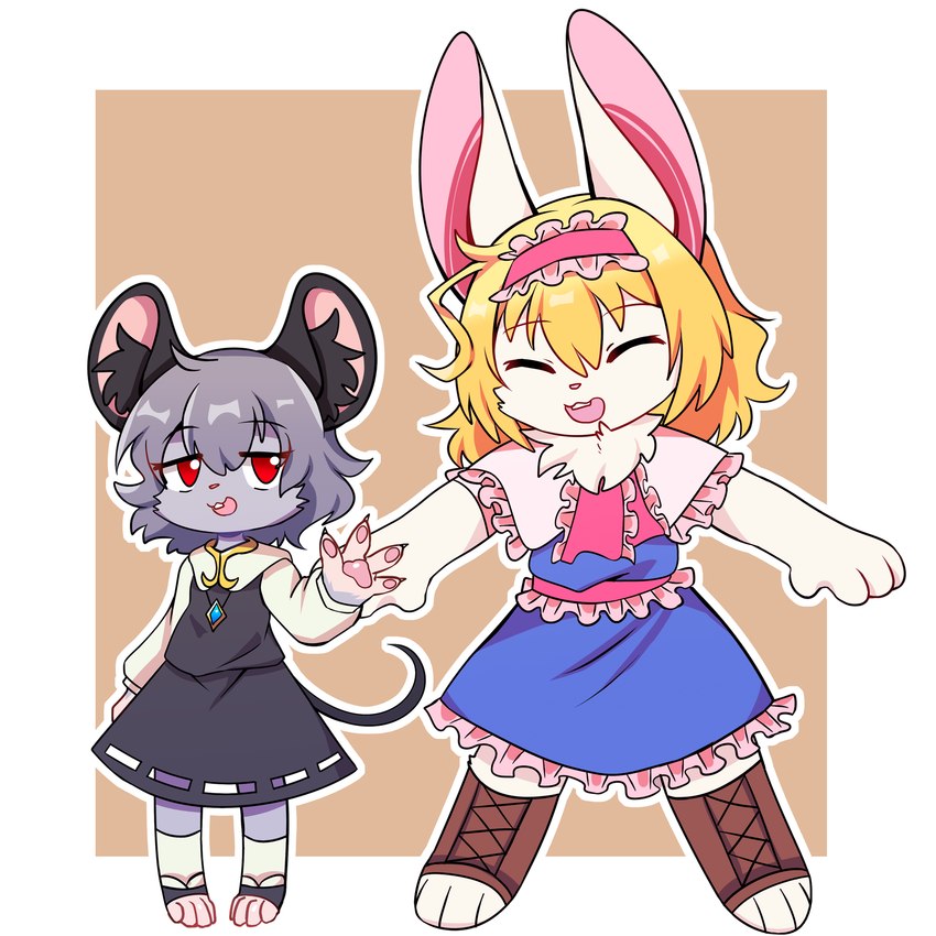 alice margatroid, ichigo, nazrin, and nyon (cookie (touhou) and etc) created by inabahitomi