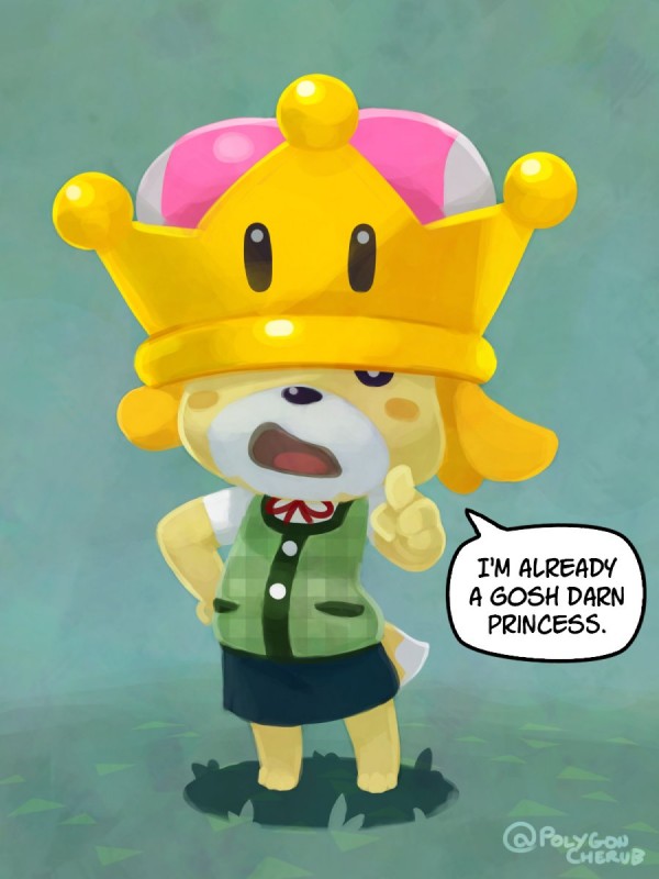 isabelle (animal crossing and etc) created by polygoncherub