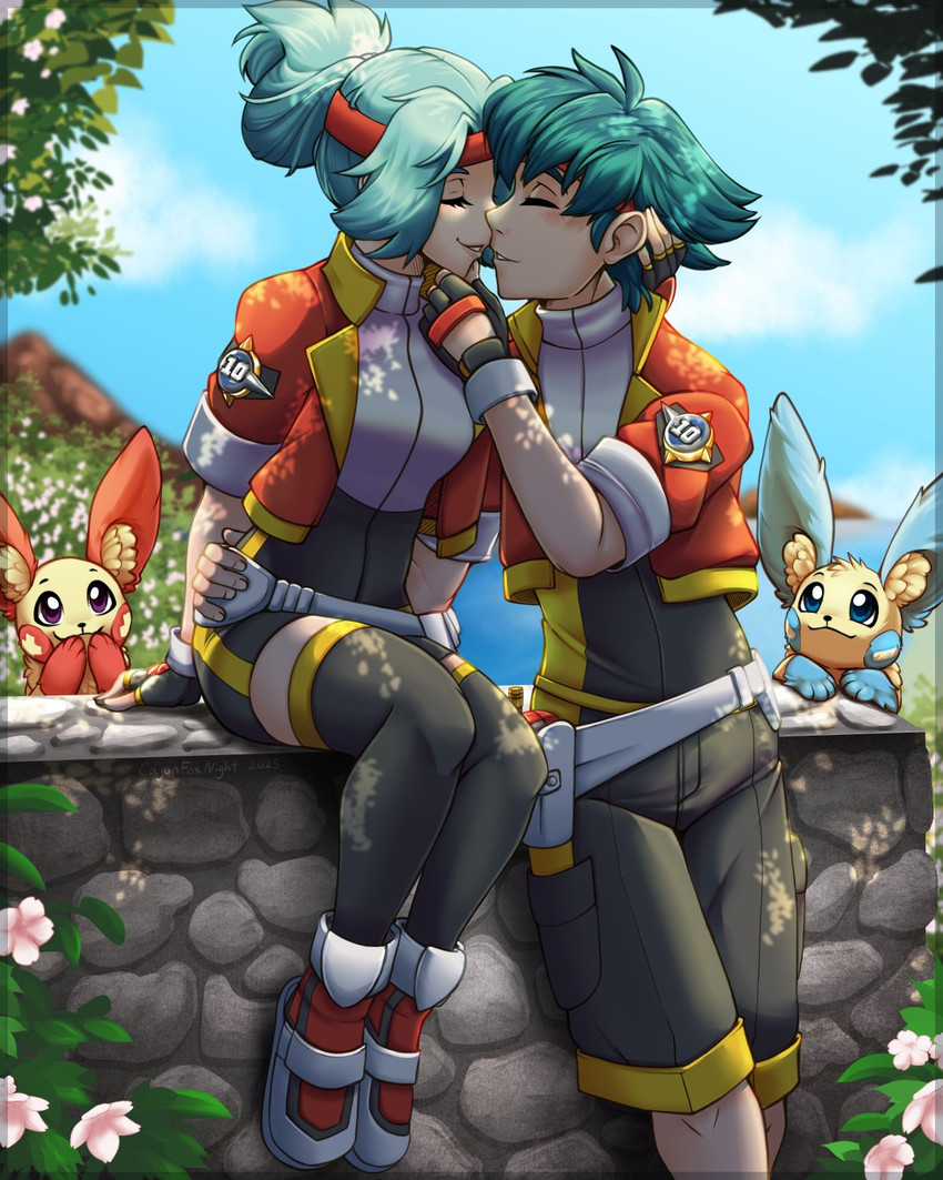 lunick and solana (pokemon ranger and etc) created by cajunfoxnight
