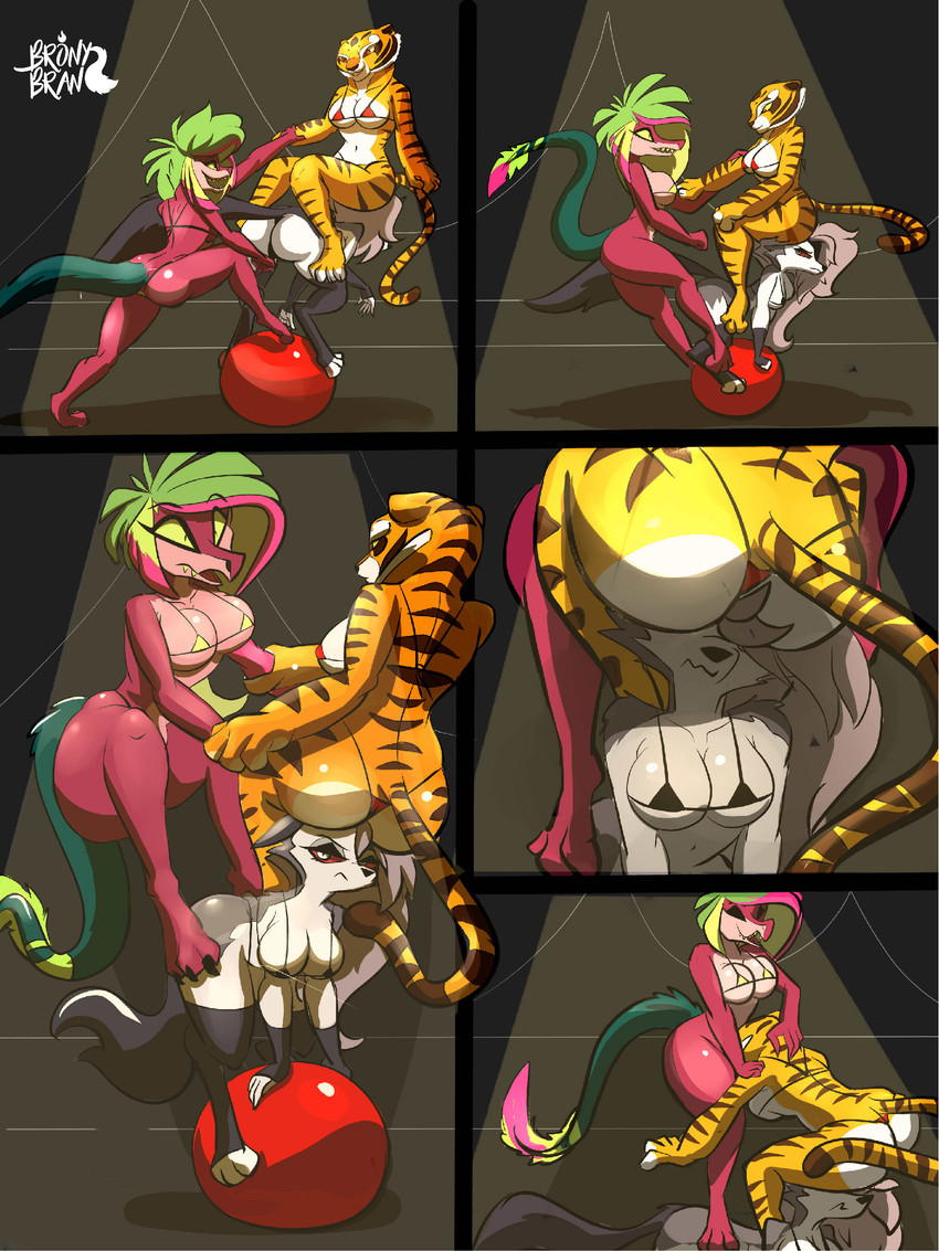 loona, master tigress, and missi zilla (kung fu panda and etc) created by bronybran