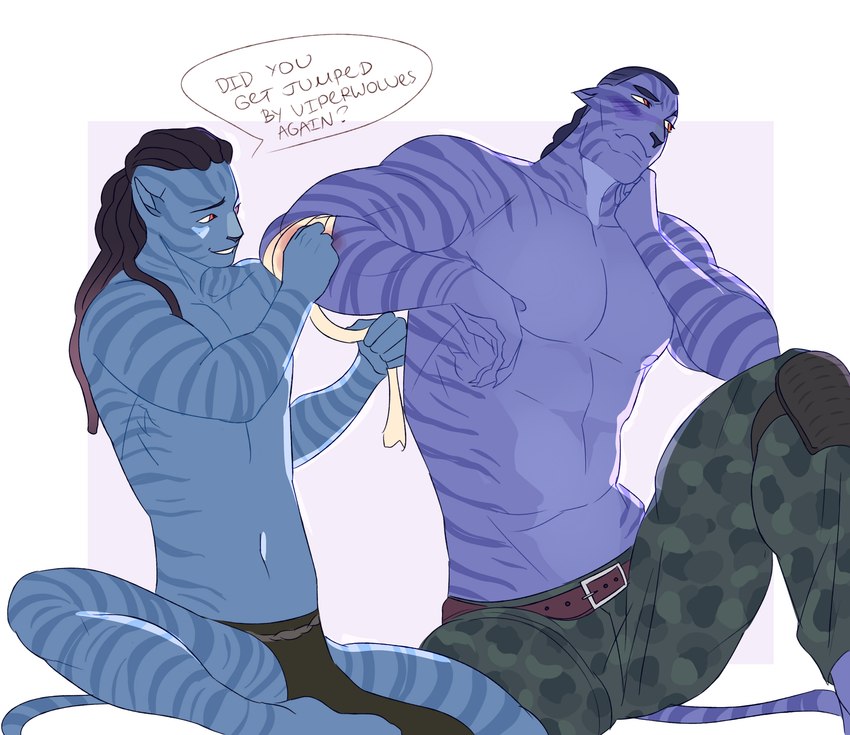 jake sully and miles quaritch (james cameron's avatar) created by blackhlesun1