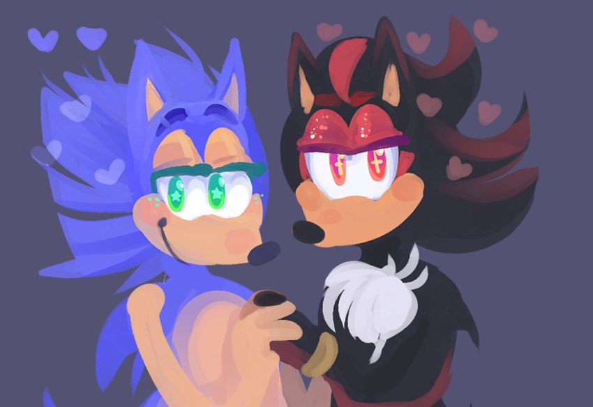 shadow the hedgehog and sonic the hedgehog (sonic the hedgehog (series) and etc) created by beastofeuthanasia