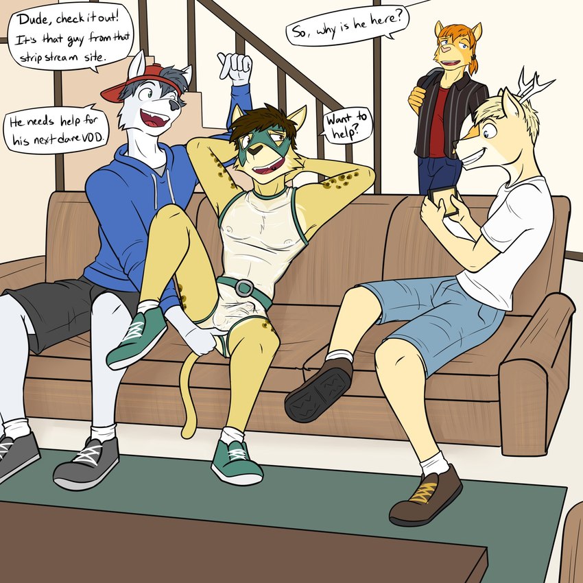 deer frat dude, lion frat dude, and wolf frat dude created by fuze