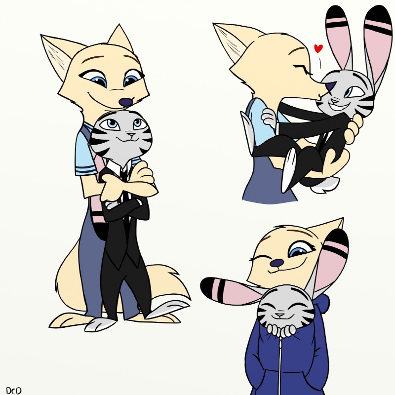 jack savage and skye (zootopia and etc) created by skelly doll