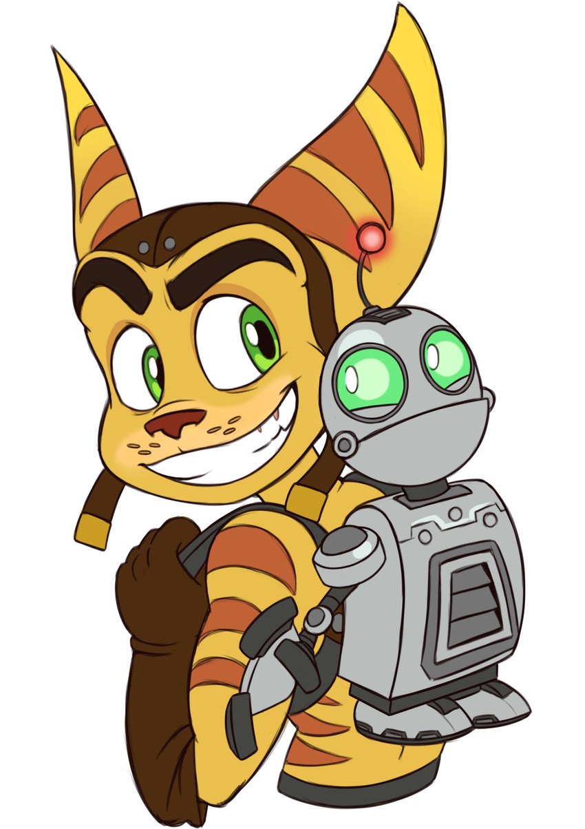 clank and ratchet (sony interactive entertainment and etc) created by 8-bit-britt