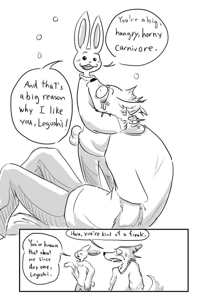 haru and legoshi (beastars) created by dragonweirdo