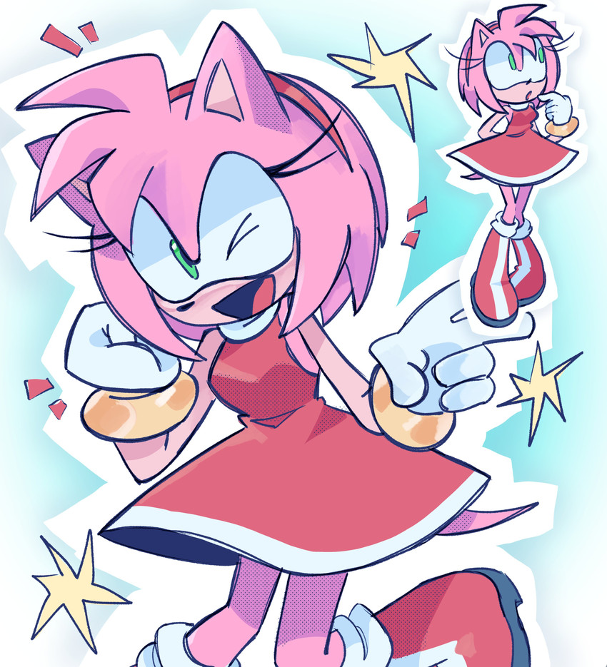 amy rose (sonic the hedgehog (series) and etc) created by ohkiito o
