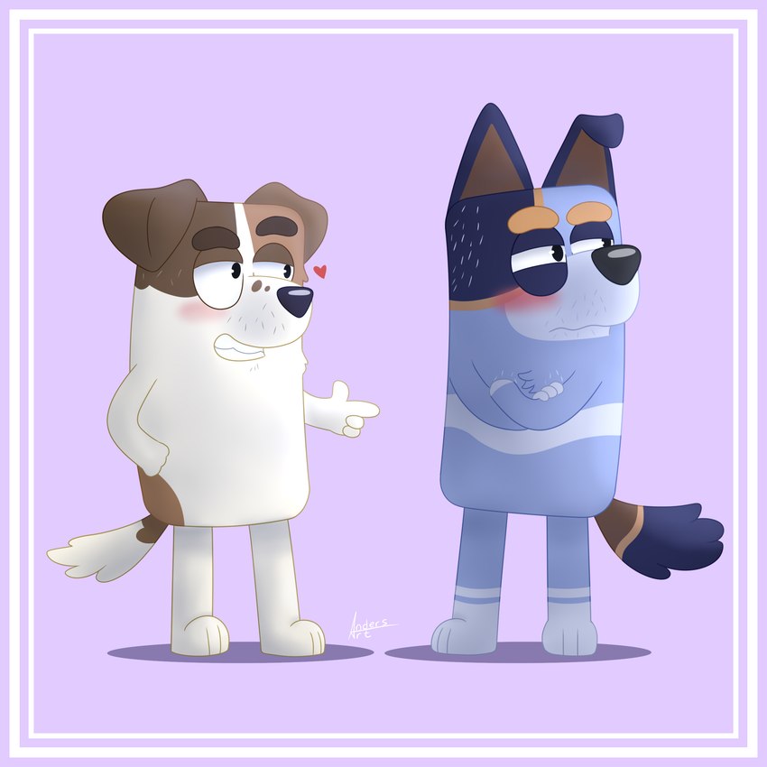 jack's dad and stripe heeler (bluey (series)) created by anders 285