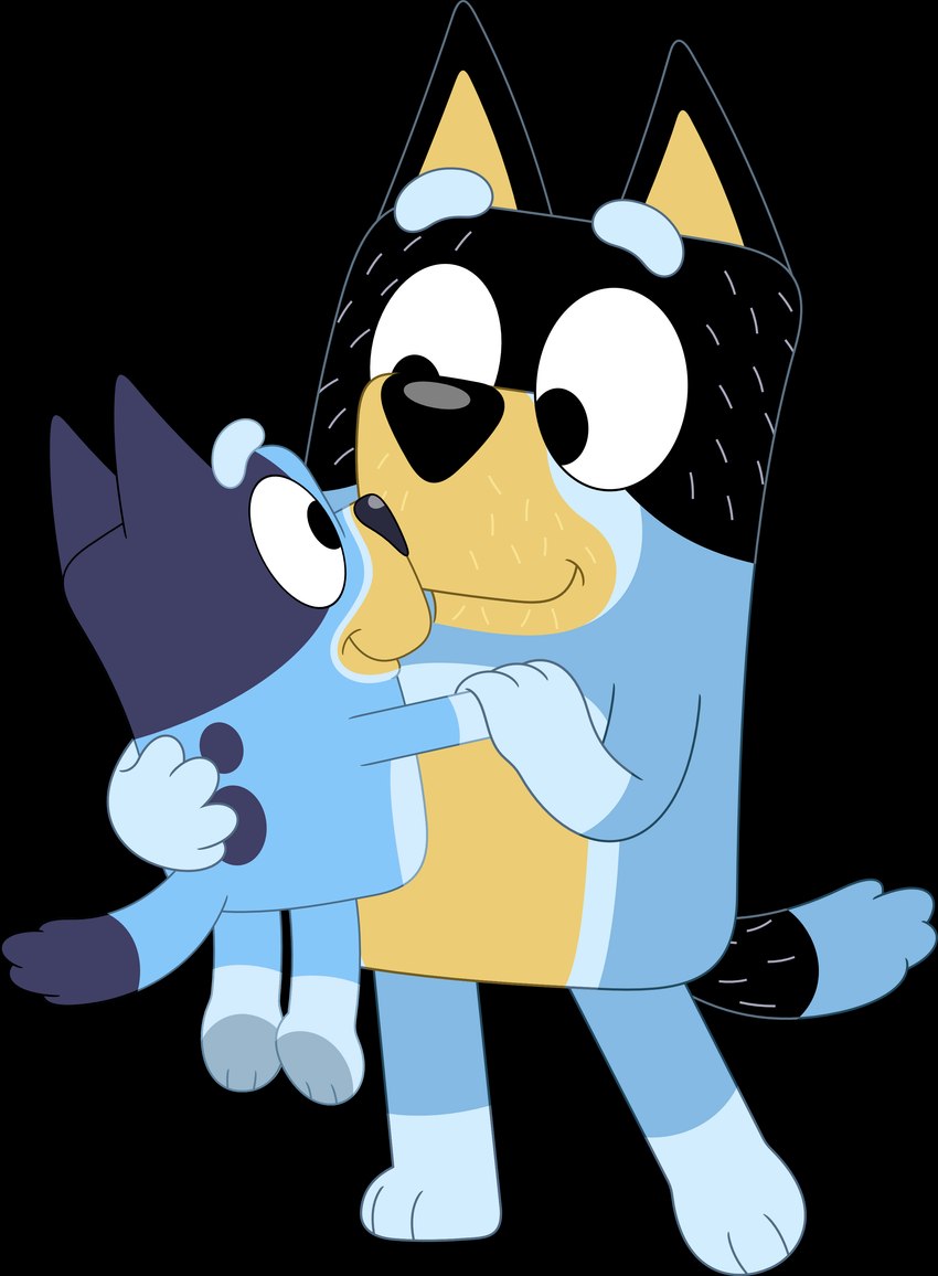 bandit heeler and bluey heeler (bluey (series)) created by porygon2z