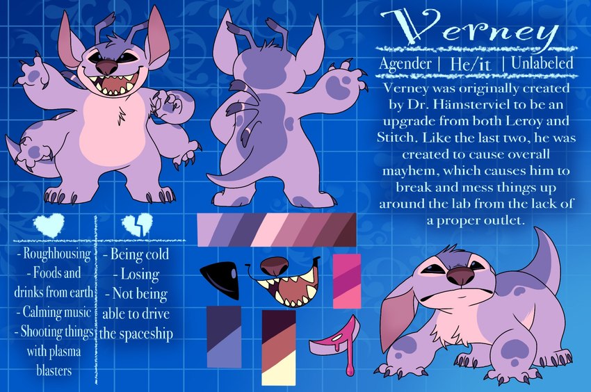 fan character and verney (lilo and stitch and etc) created by grassyeggroll