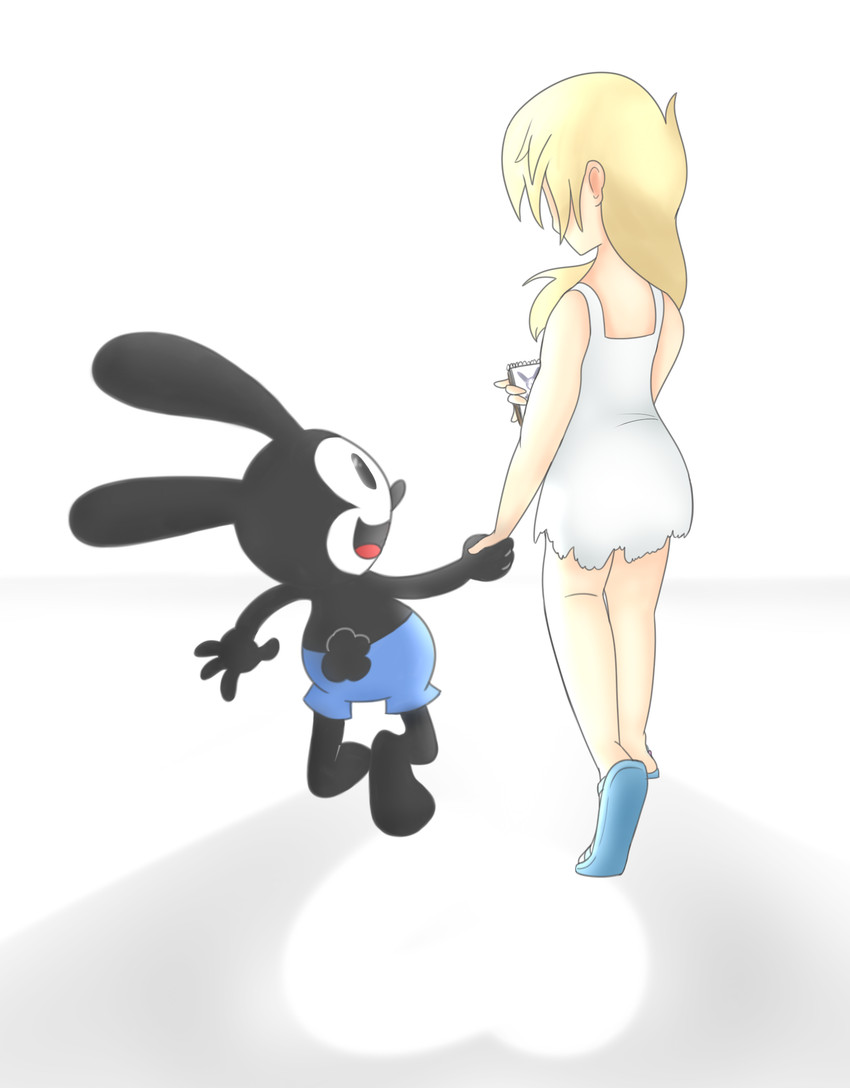 namine and oswald the lucky rabbit (kingdom hearts and etc) created by cookieboy011