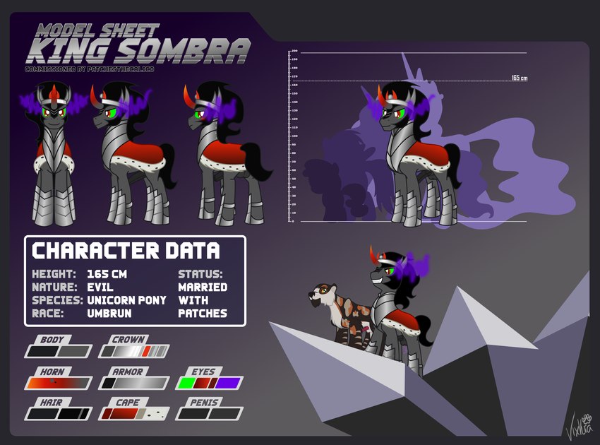 king sombra and patches the calico (friendship is magic and etc) created by vixkra