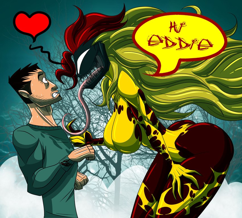 eddie brock and scream (marvel) created by therizkpiecraft