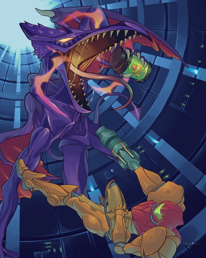 ridley, samus aran, and the baby (creative commons and etc) created by orlek