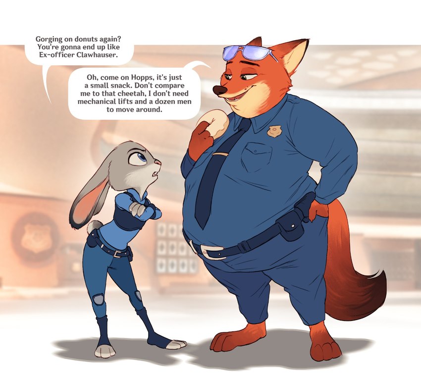 judy hopps and nick wilde (zootopia and etc) created by fattybread