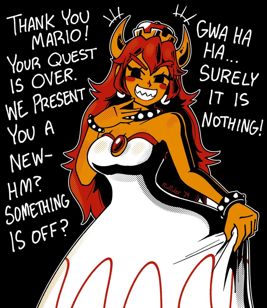 bowser (bowsette meme and etc) created by rivux