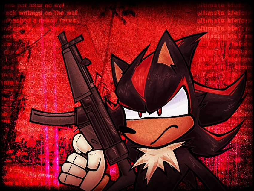 shadow the hedgehog (sonic the hedgehog (series) and etc) created by howyabenn