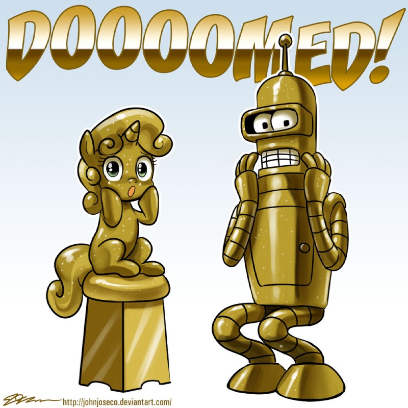 bender bending rodríguez and sweetie belle (friendship is magic and etc) created by john joseco